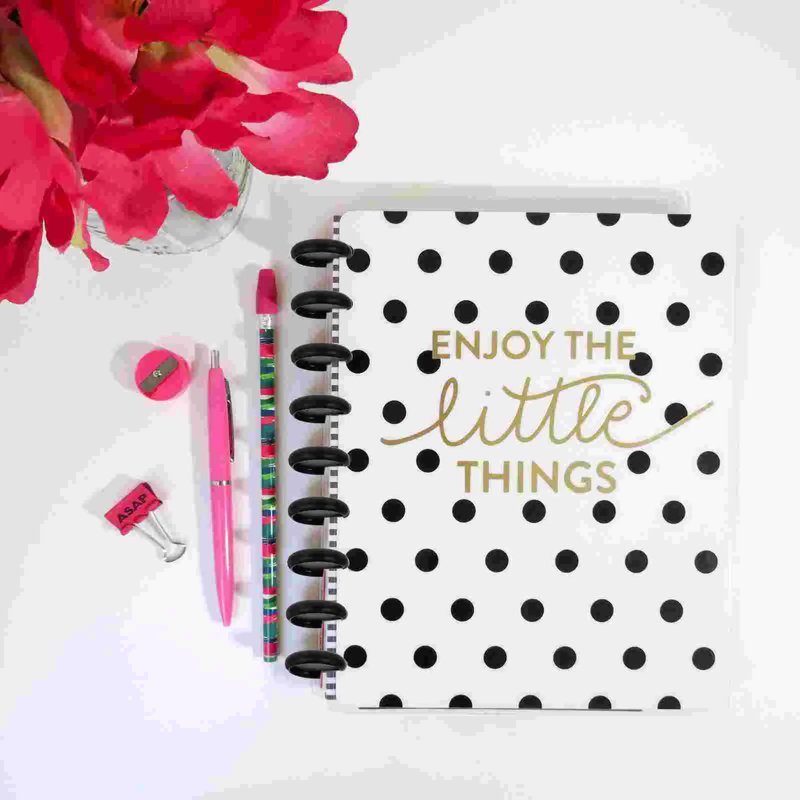 44 Pcs Binder Buckle Binding Buckles Plastic Rings Notepads Expand Adhesive Round Disc Abs Office Card