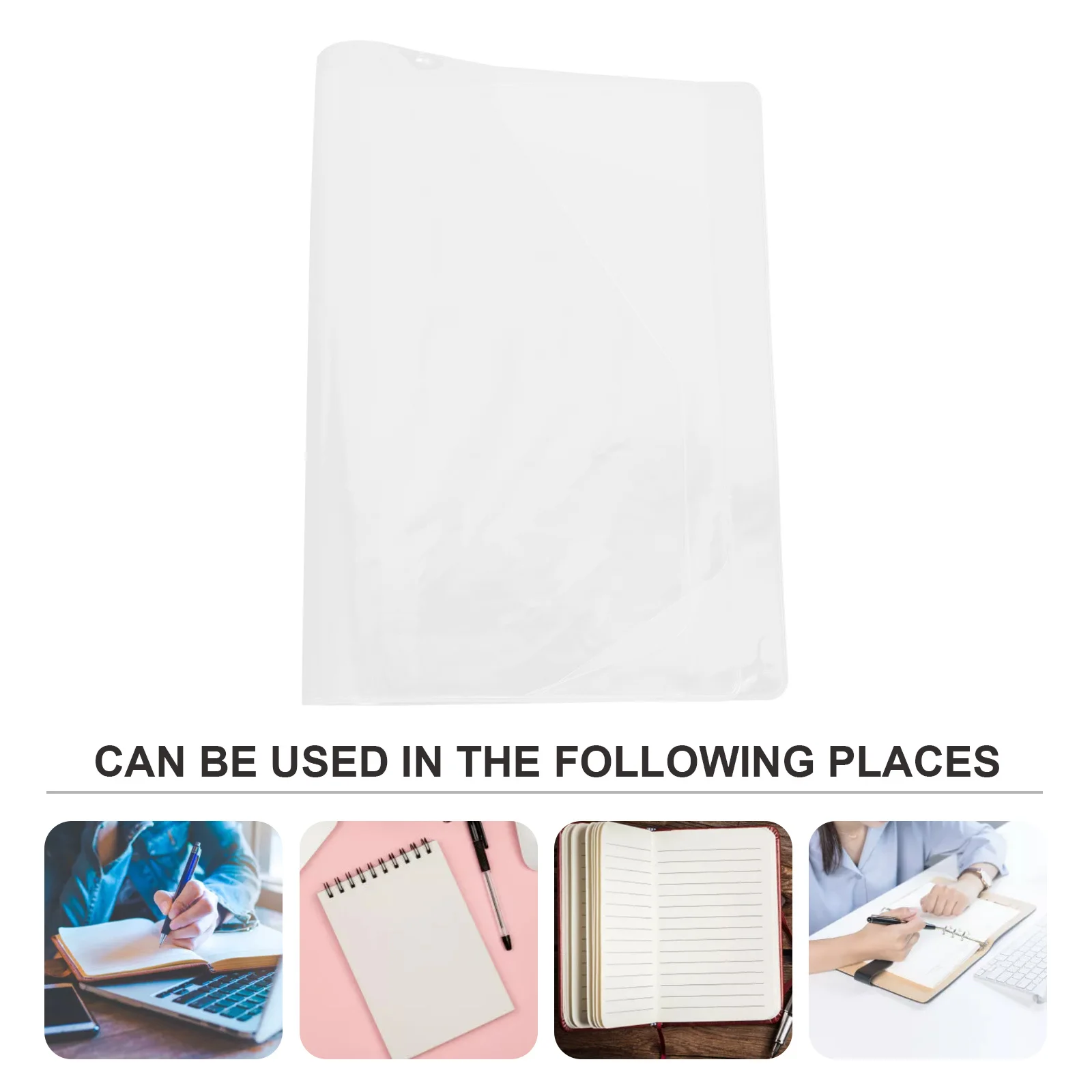 A5 Transparent PVC Book Cover Plastic Protective Sleeve for Scrapbook Students Textbook Work Planner Clear Film