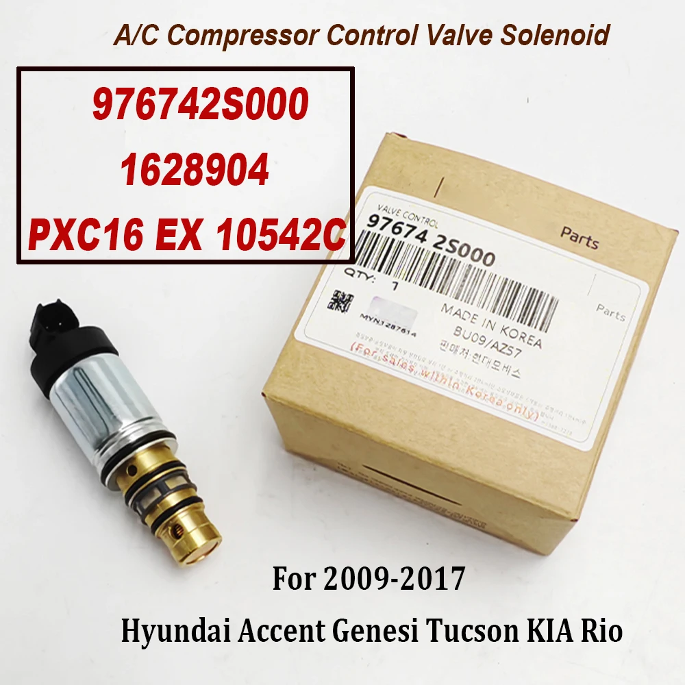 976742S000 A/C Compressor Control Valve Solenoid 1628904 PXC16 EX 10542C For 09-17 Hyundai Accent Tucson KIA Rio High Quality