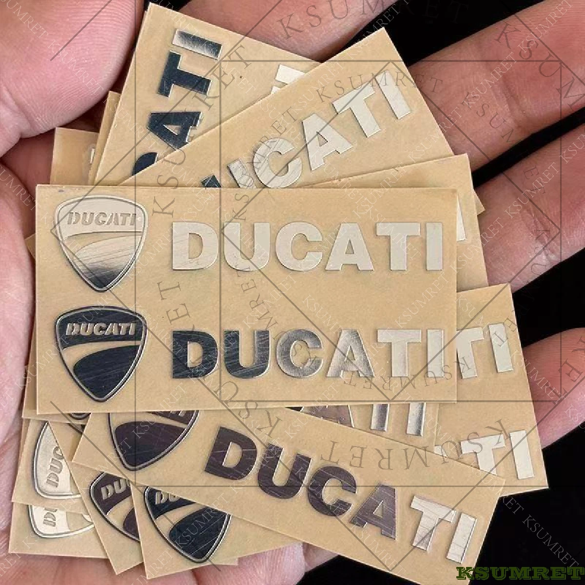 

Металлические наклейки с логотипом Ducati для топливных баков, водонепроницаемые никелевые металлические наклейки для мотоциклов
