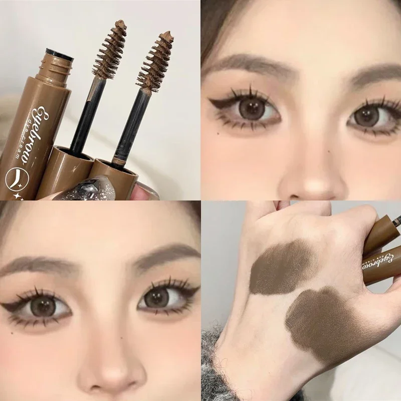 3가지 색상의 자연스러운 눈썹 염색 젤 틴트 지속력 있는 빠른 건조 염색 브로우 타투 틴트 크림 방수 메이크업 화장품