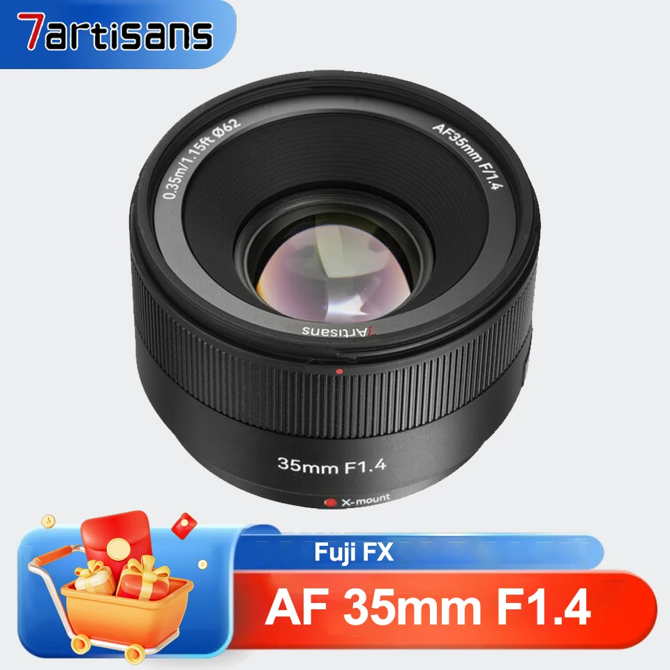 

7Artisans AF 35mm F1.4 Large Aperture Prime Lens APS-C Auto Focus Humanistic Lens for Fuji X-E3 X-T5 X-T100