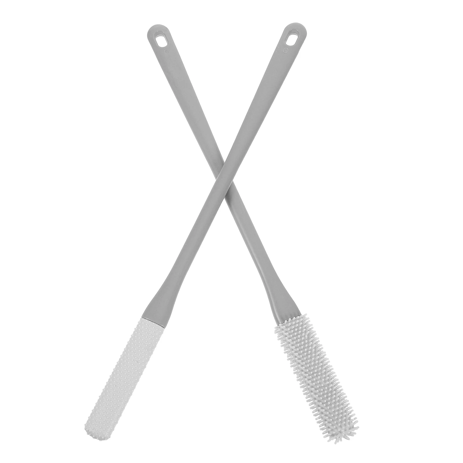 

2Pcs Long Handle Foot Scrubber Soft Silicone Bristles Full Coverage Exfoliation and Massage Bath Brush for Feet Soles and Toe