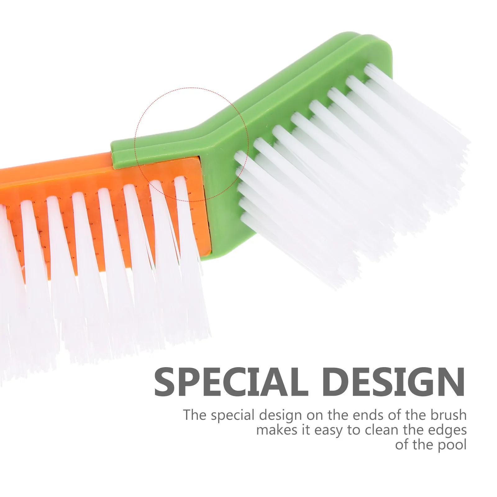 Swimming Pool Brush Head Plastic Cleaning Brush Replacement Thick Bristle Head for Pool Tiles Edges Cleaning Supplies