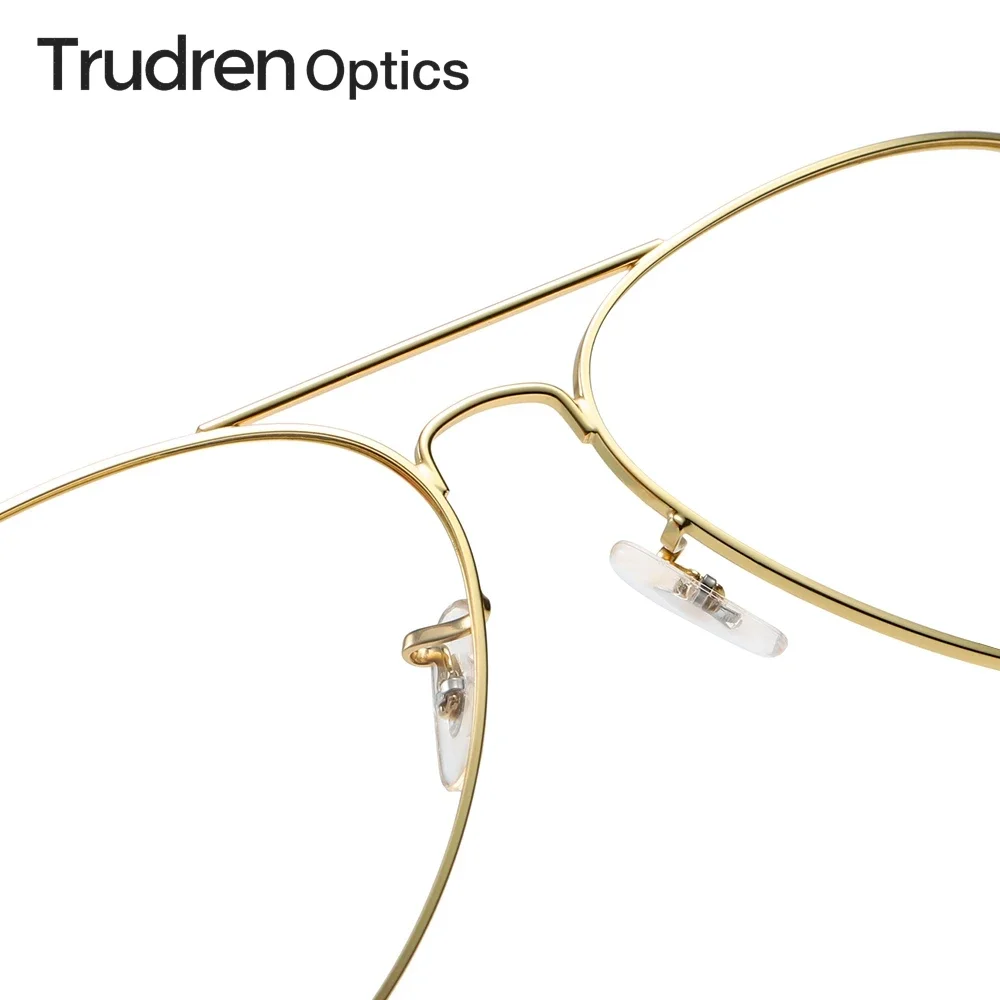 Trudren Aviation Non-prescription Glasses for Women Men Everyday Clear Photochromic Sunglasses Pilot Transition Everglasses 3025