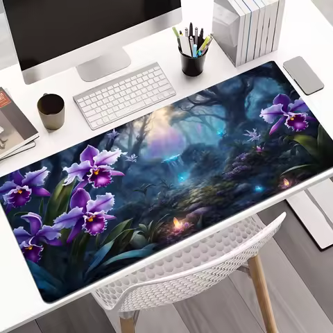 Strange purple flower design mouse pad rubber anti-slip Desk Mat gaming mats gamer pc accessories keypad mousepad water-washable