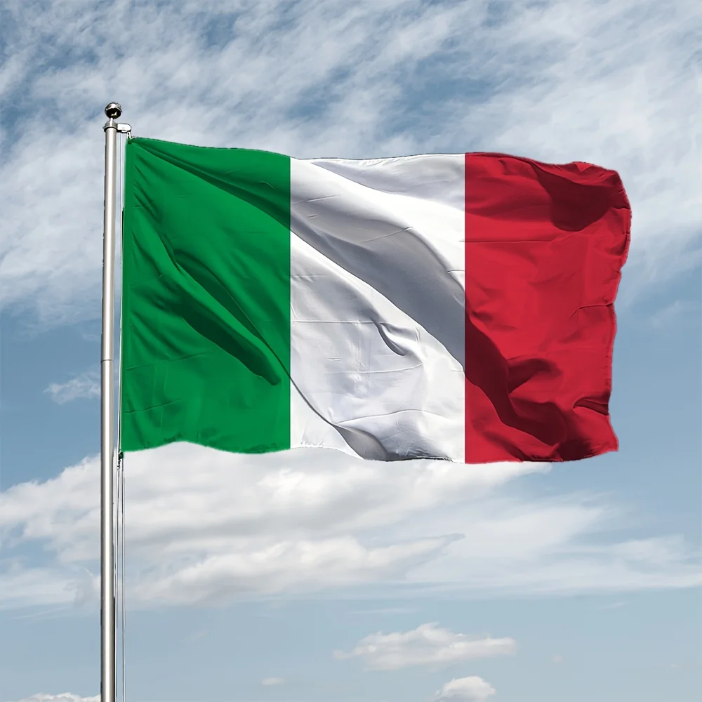 

1pc Ita It Italia Italy Flag (90cmx150cm/ 3FTx5FT), Hanging Green White Red Italian National Flag in Polyester Fabric