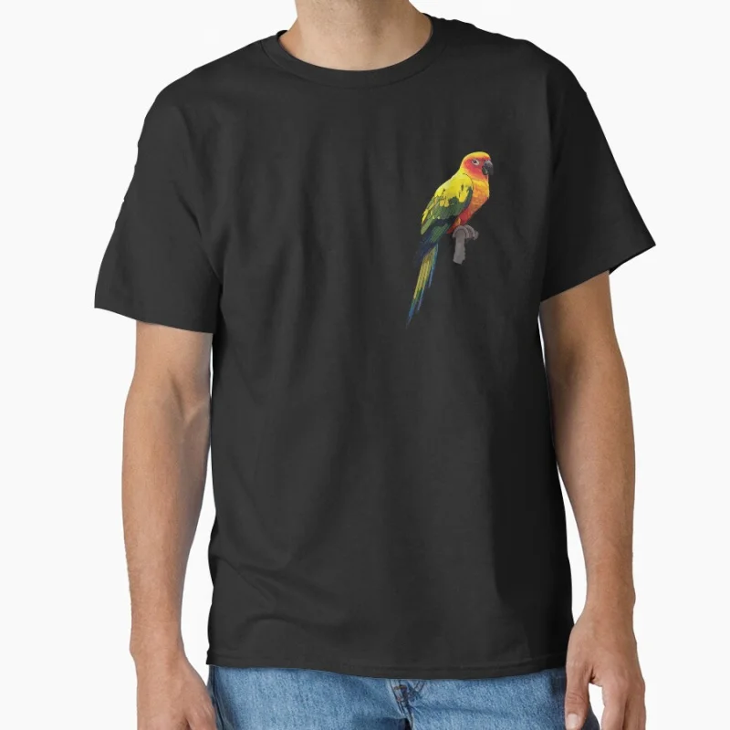 

Love My Sun Conure 1126 Cute Pet bird Gift T shirt for man Large size Tops Funny parrot Graphic Printed clothes