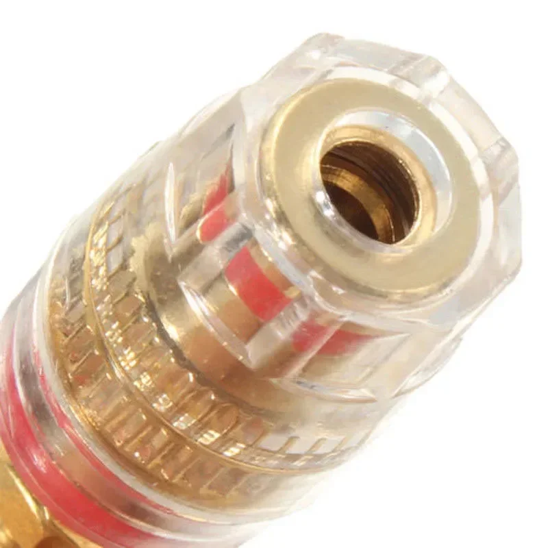 8pcs 42MM Gold Plated Speaker Terminal Binding Post Amplifier Plug Socket Connector Suitable For 4mm Banana Plugs Connector