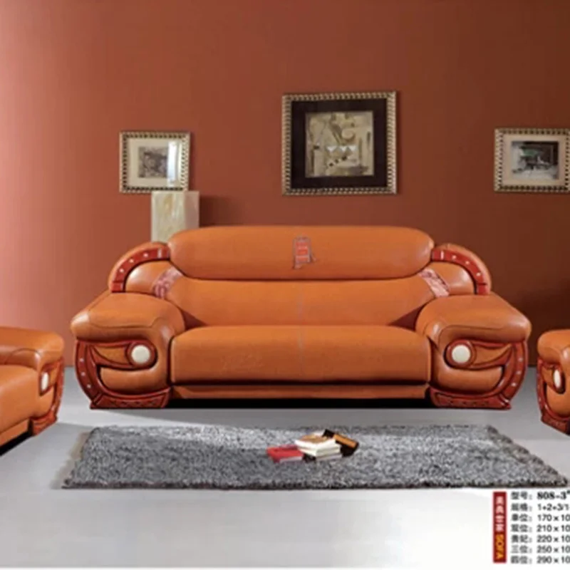 Meble do salonu nowoczesna skórzana sofa 9567