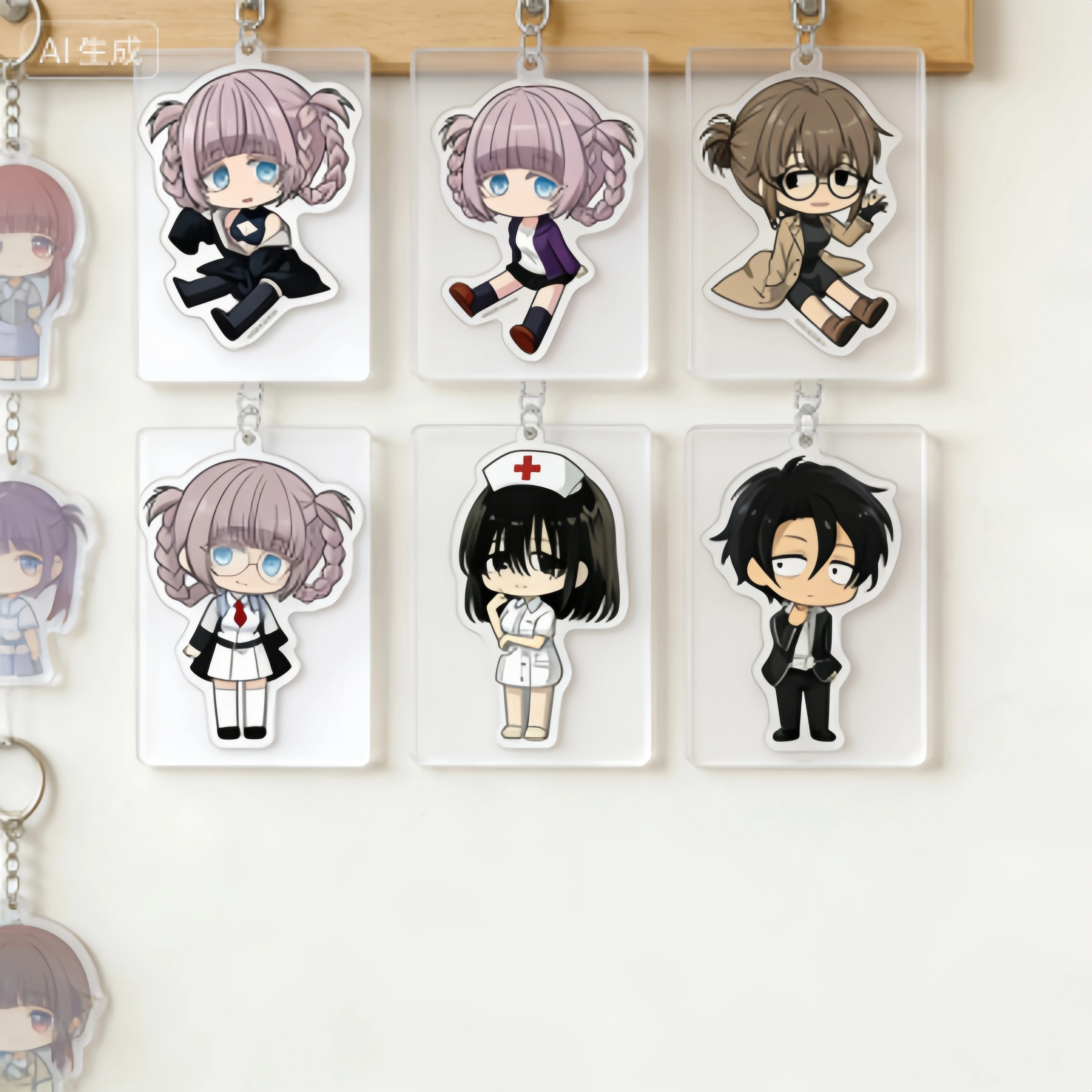 Anime Yofukashi No Uta Call of the Night Cosplay Nazuna Yamori Ko Figures Bag Decorations 6cm Acrylic Pendant Keychains