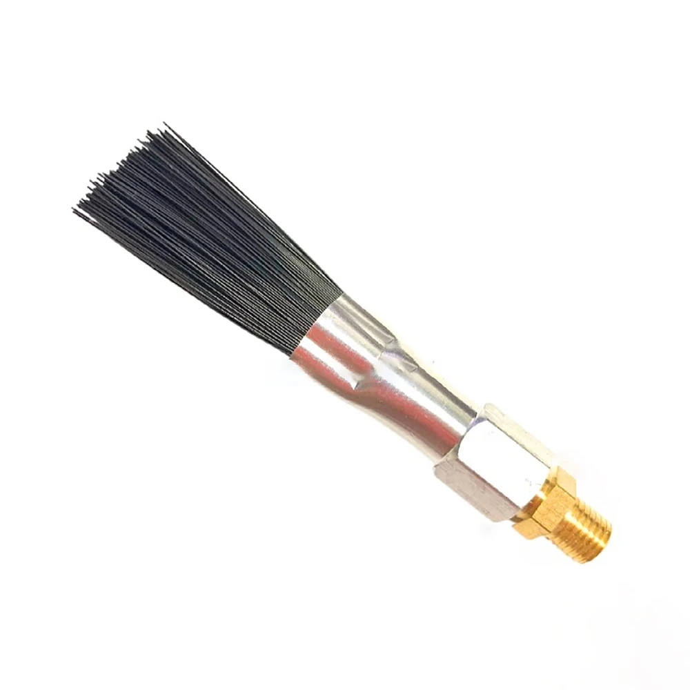 10PCS/SET Extended Lubricating Oil Brushes – Nylon Bristle Brush with M8/M10 Brass Threaded Connector for Chain Maintenance