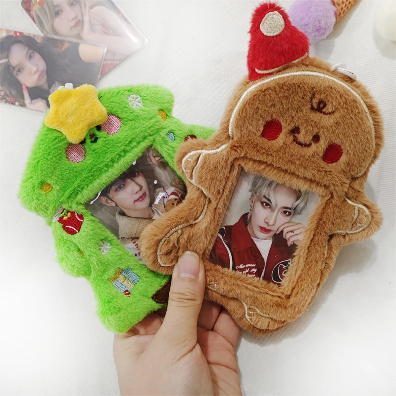 Kpop Idol Photo Card Holder Christmas Style Postcard Display Frame Album Collection Card Lomo Card Holder Card Case