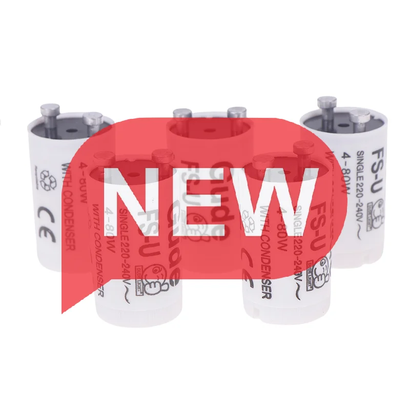 

Энергоэффективная люминесцентная лампа стартера 4-80 Вт, FS-U S2, 5 шт./компл., сертифицированная CE Rohs, подходит для 220–250 В