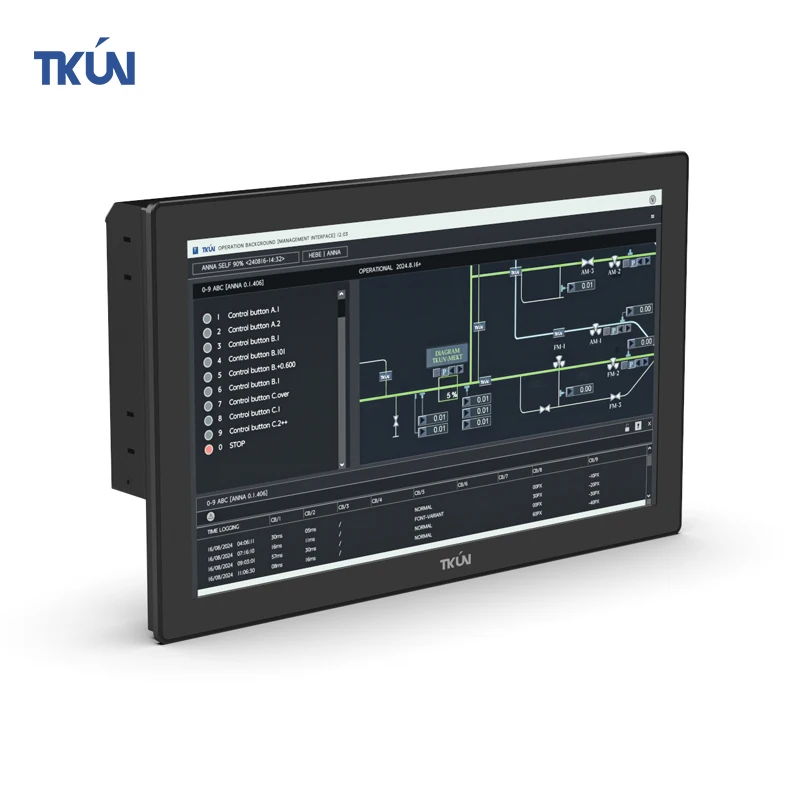 12-Inch 1920x1080 Industrial Widescreen Touch Display Embedded Installation Touch Screen DP HD-MI TKUN Industrial Computer