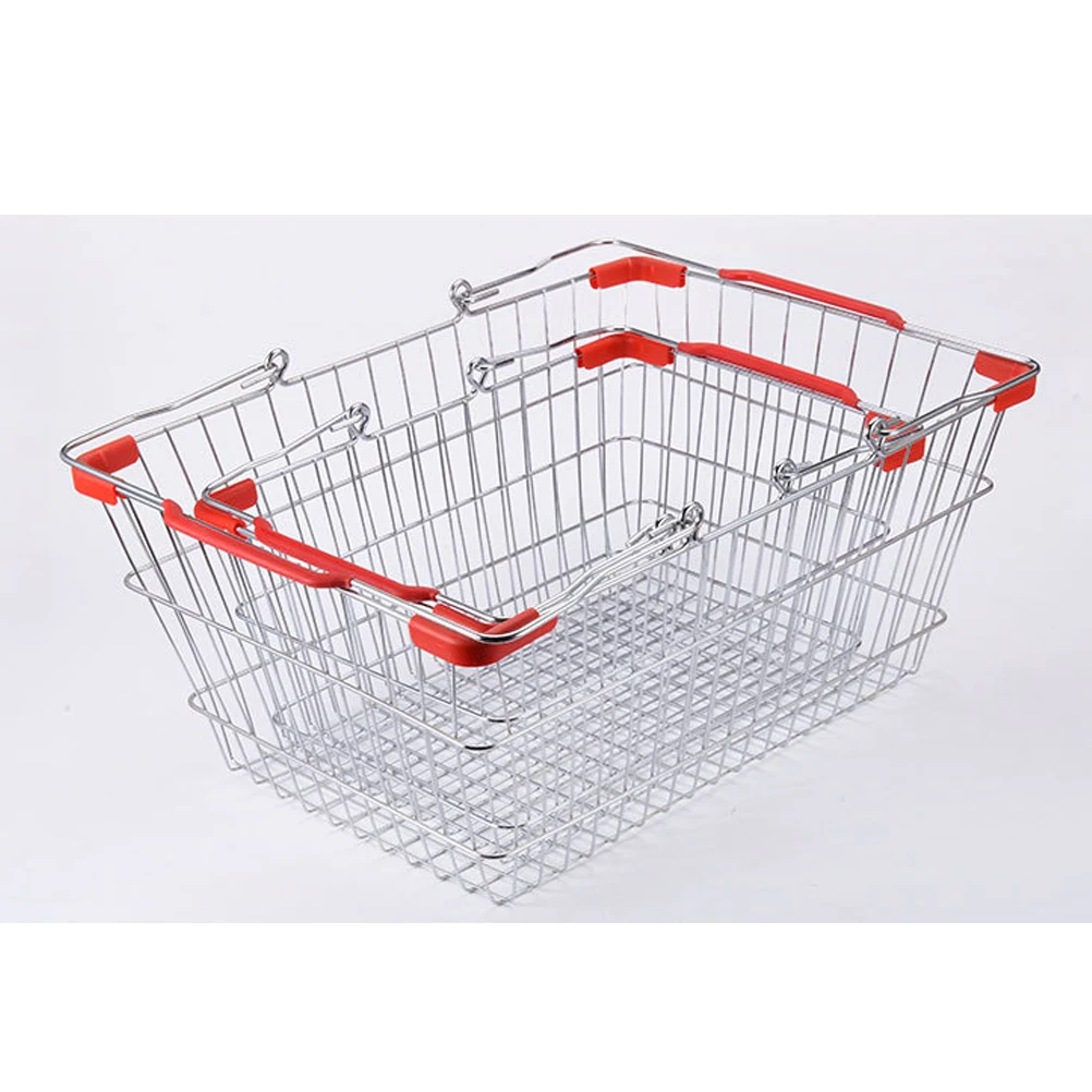 

Storage Basket Wrought Iron Make up Portable Bathroom Toiletries Organizer Kitchen Seasoning Shopping