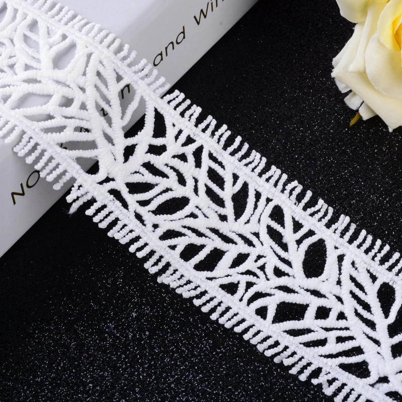 

13M/Lot 5cm Wide Hollow Out Water Soluble Curtain Lace Trims Ribbon Skirt Sofa Cushion Decor Curtain Accessories DIY Sewing