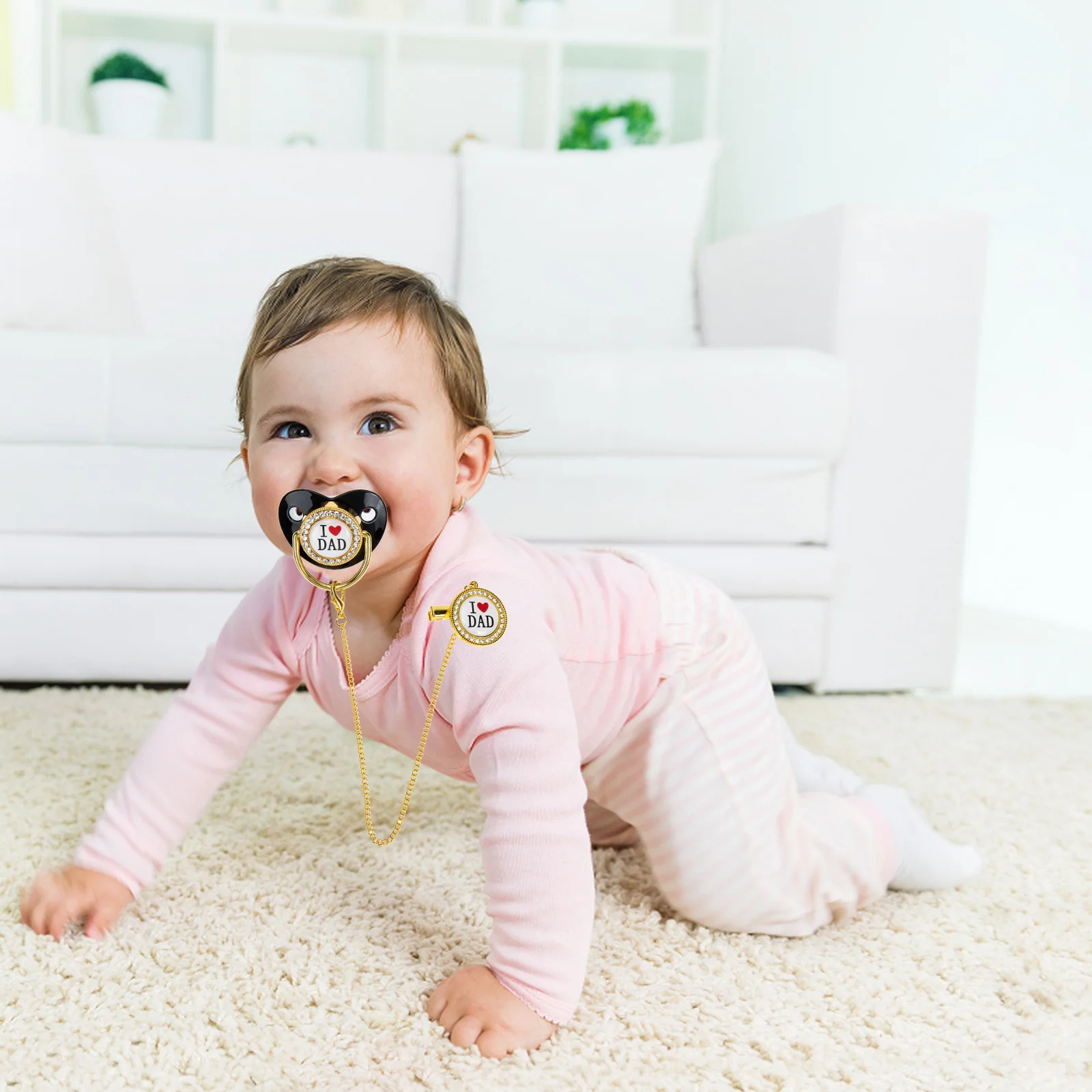 

Baby Pacifier Silicone Clip Portable Ergonomic Design Smooth Edges Safe Food Grade Infant Soother Teething Baby Pacifier