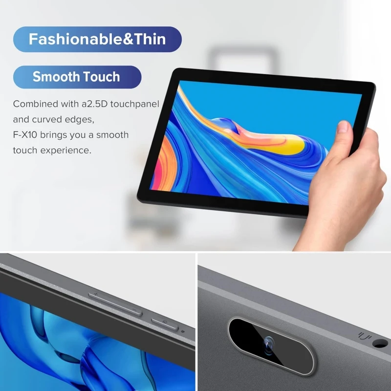 10.1인치 T10 F-X10 RAM 4G 전화 통화 지원 안드로이드 8.0 쿼드코어 Allwinner A133 쿼드코어 1.4GHz 카메라 타입-C USB