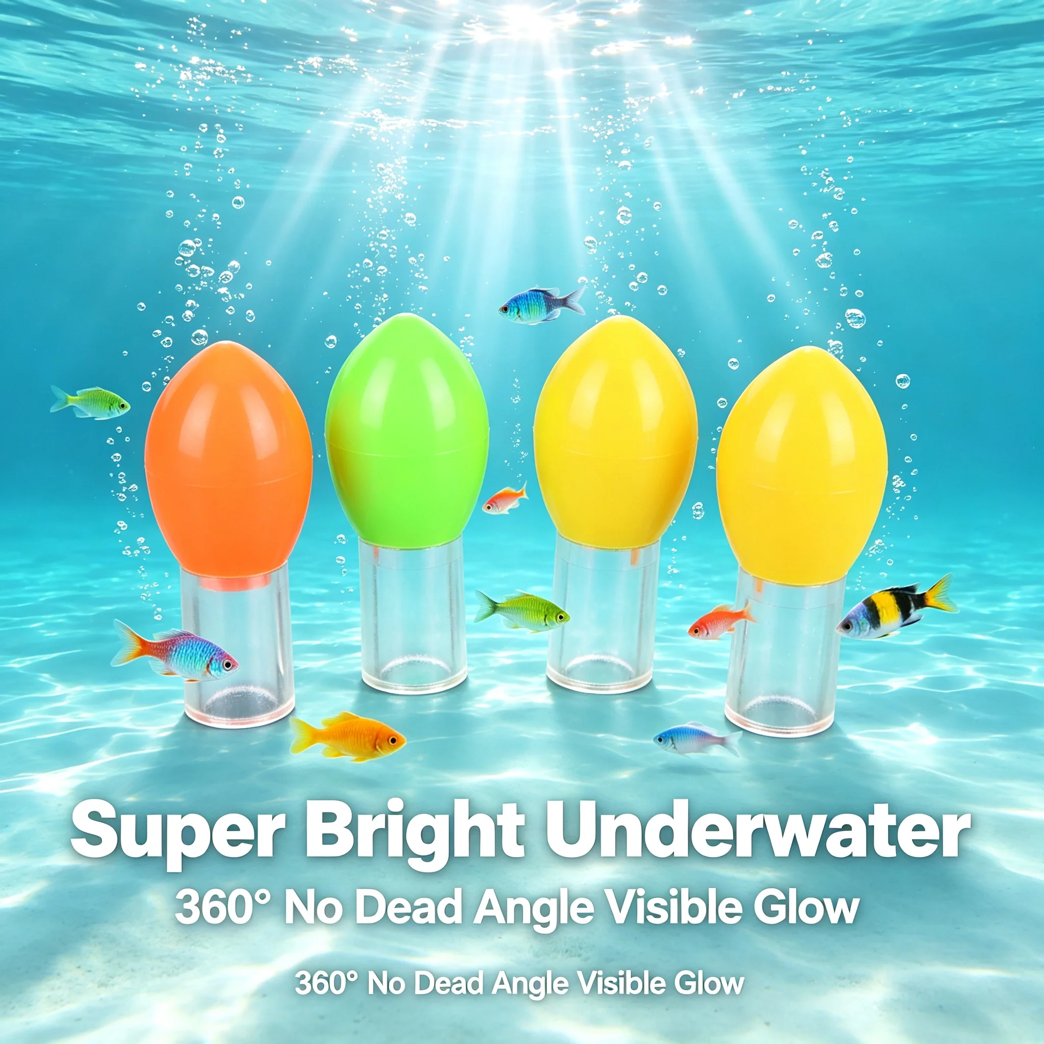 8Pcs Luminous LED Night Fishing Light Sticks Waterproof Electronic Squid Jig Lamp for Freshwater & Saltwater Fish