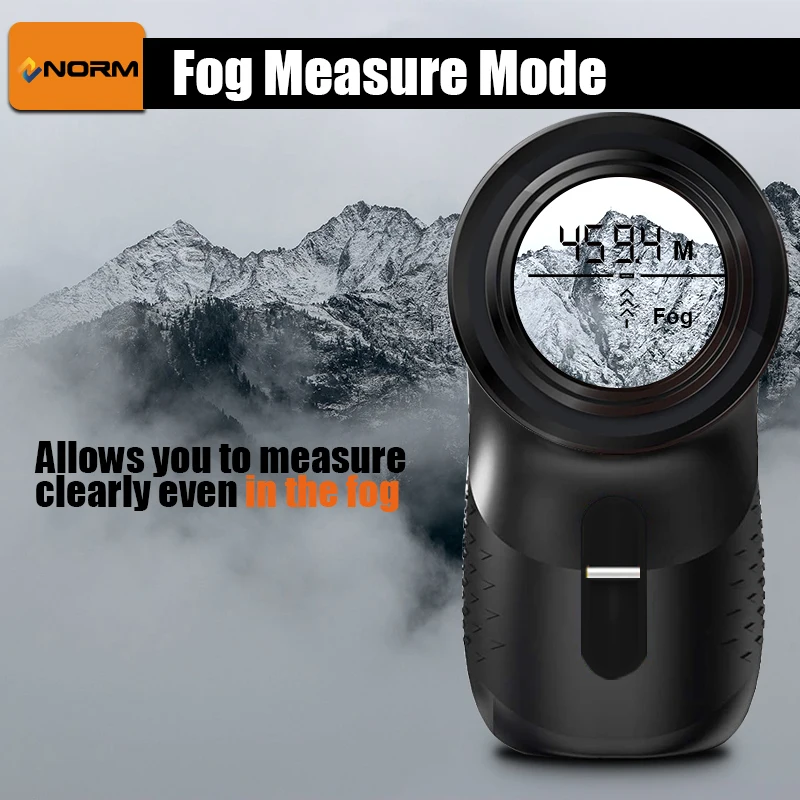 NORM Laser Rangefinder Distance Meter Angle&Height Speed Measurement 5-500M Outdoor Use Building Surveying