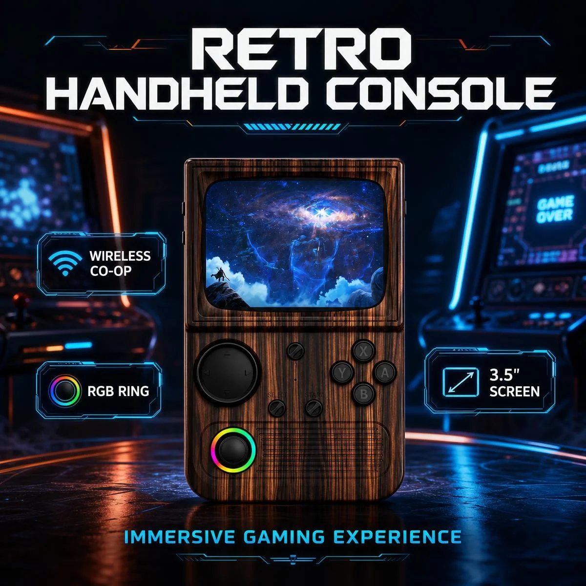 AISLPC R35 Handheld Game Console 3.5“ Retro TV Screen Game Video Player Supports WiFi Plug and Play Children's Electric Toys Ship from US