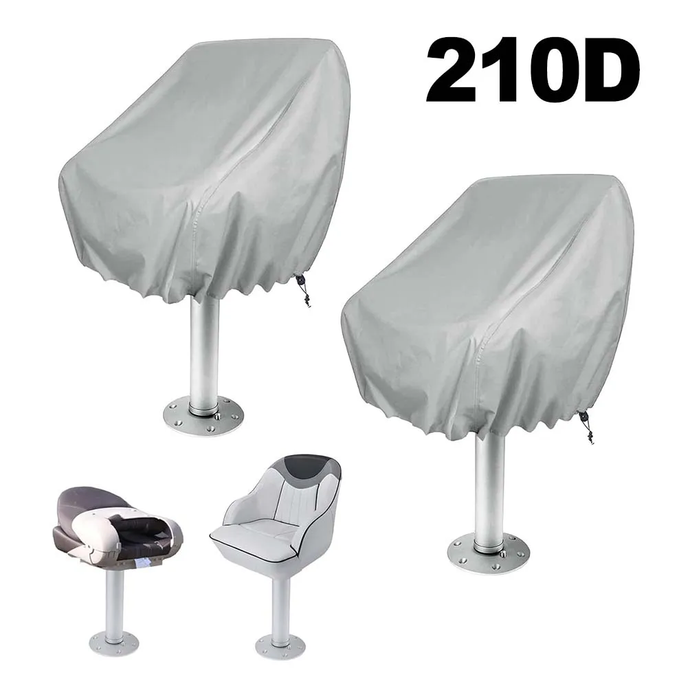 2 Piece Boat Seat Covers Designed for Compatibility with Most Boat Seat Dimensions Up to 25 Inches Using Oxford Fabric Material