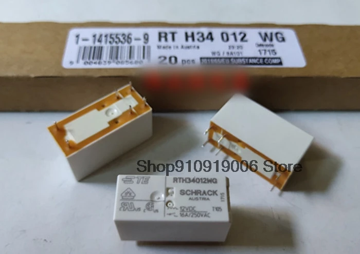 New import original 5PCS/LOT RTH34012WG RTH34012 34012WG 1-1415536-9  12V 12VDC 6PIN In Stock