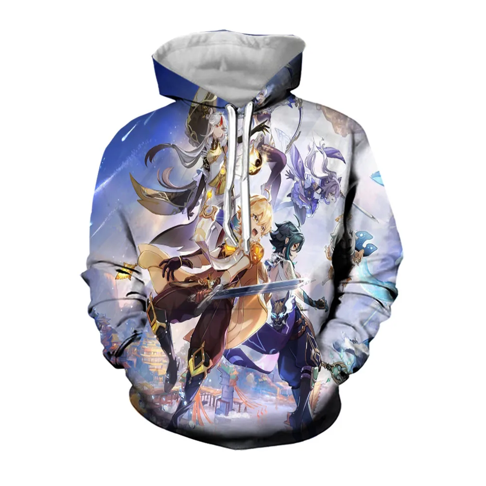 

Jumeast Anime Genshin Impact Hoodies For Men Aesthetic Characters Hooded Sweatshirts Mens Hoodie Fashion Streetwear Winter Coat