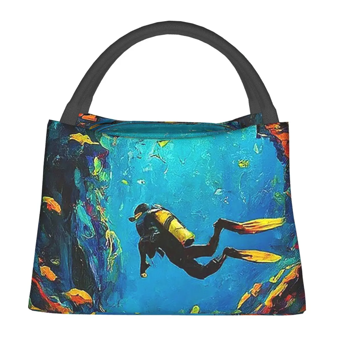 SCUBA Cave Diving Discovery Lunch Bags Insulated Bento Box Lunch Tote Picnic Bags Cooler Thermal Bag for Woman Girl Work