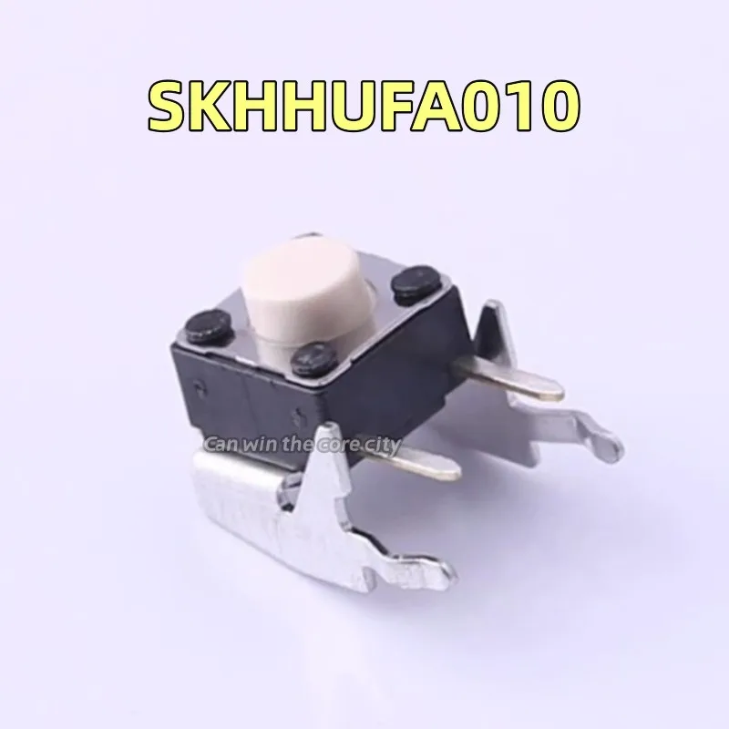 10 Pieces SKHHUFA010, Japan ALPS Alps 6 * 6 * 5 light touch switch with support long life white button