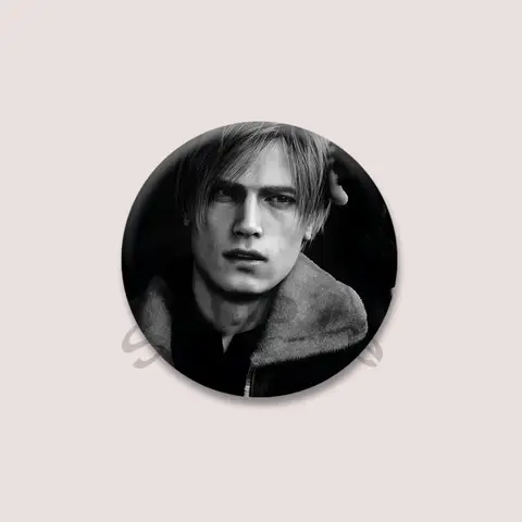 Spel Resident Evil Personlighet Mjuka Knappnålar Tecknad Leon Kennedy Badge Rund Brosch för Väska Jacka Tillbehör Souvenirpresent 10 best sales Pin Resident Evil - №8