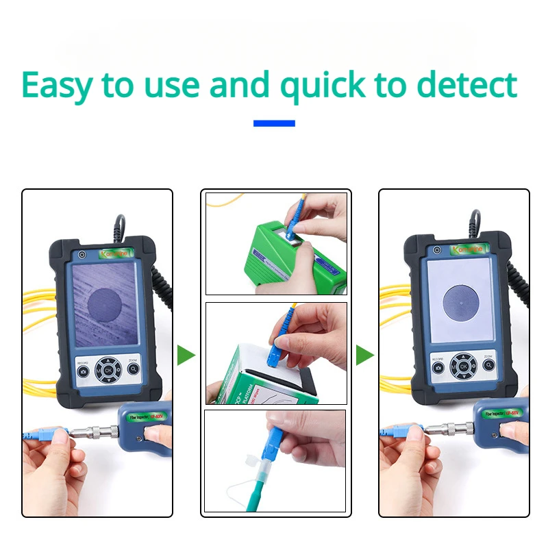 KIP-600V Video Inspection Probe FedEx 400X Fiber Optic Inspection Probe Fiber Optic Inspector Microscope APC UPC tips Hand-held