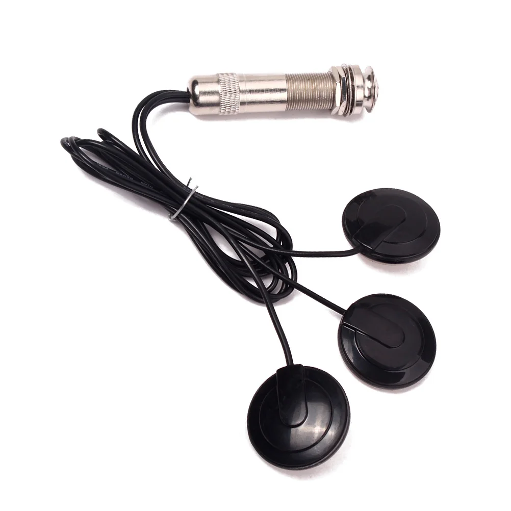

Black Single Track 3 Sensor Piezo Transducer Pickup for Acoustic Guitar 6.35mm Jack Direct Fit No Setup Needed Stage Performance