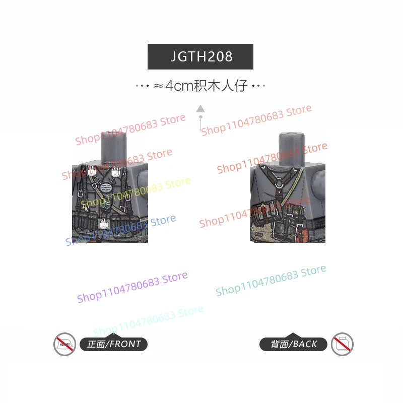 MOC-Muñeca de bloques de construcción militar, Mini muñeca, soldado alemán, líder de guerra, juguete para regalo, colección de adornos