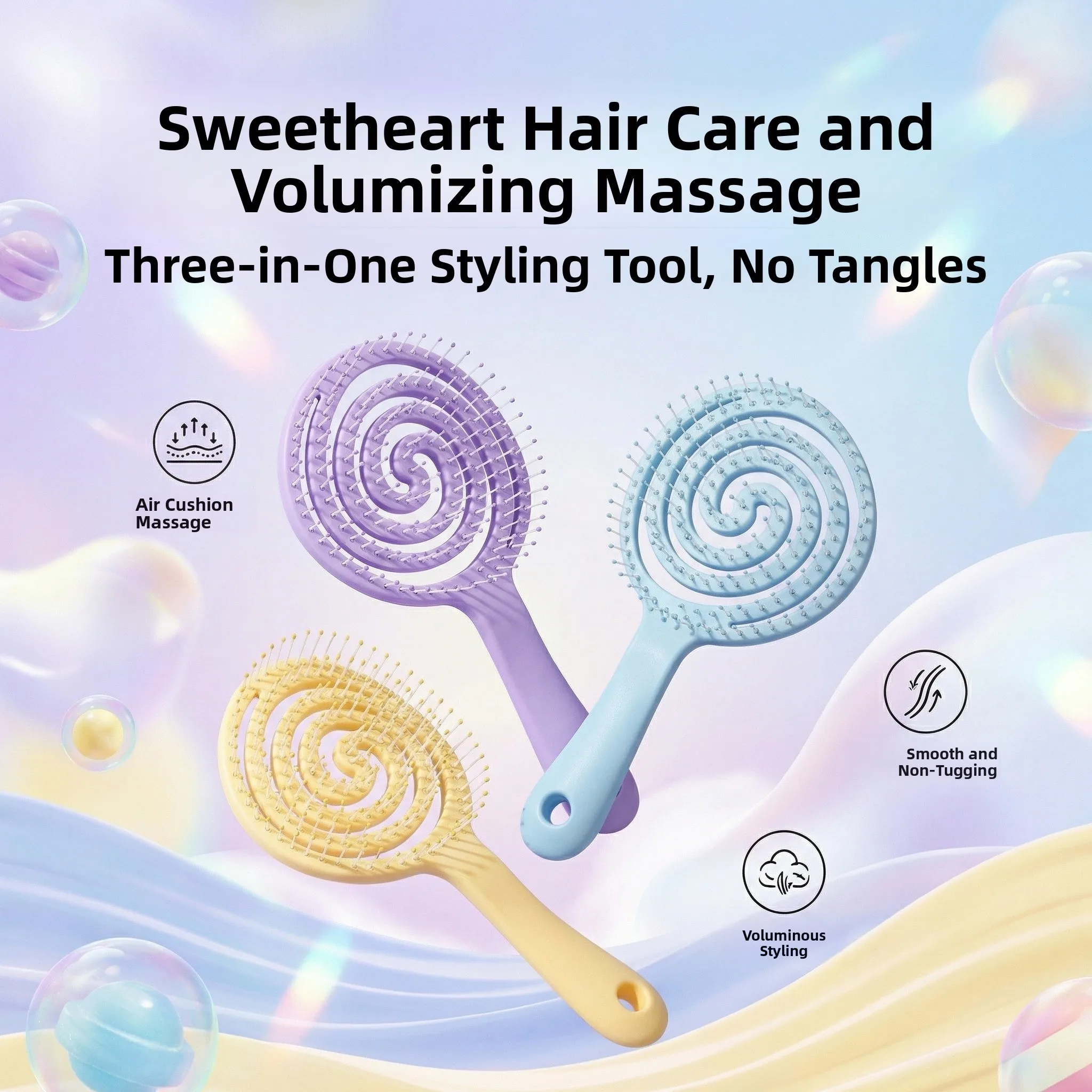 

Long Hair Brush Girls Special No Tangle Smooth Hair Brush Lady Professional Anti Hair Breakage Comb Massage Comb for Children