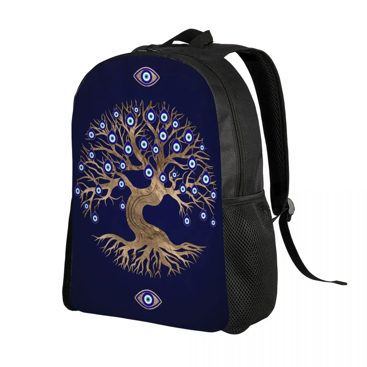 Custom Tree Of Life Evil Eye Backpacks Men Women Basic Bookbag for School College Bags