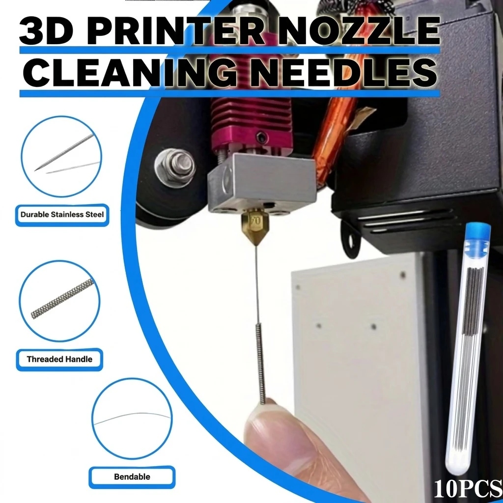 Car Windshield Nozzle Cleaning Tool, Stainless Steel Wiper Nozzle Cleaning Kit, Suitable for 3D Printer Nozzles and Gas Stoves