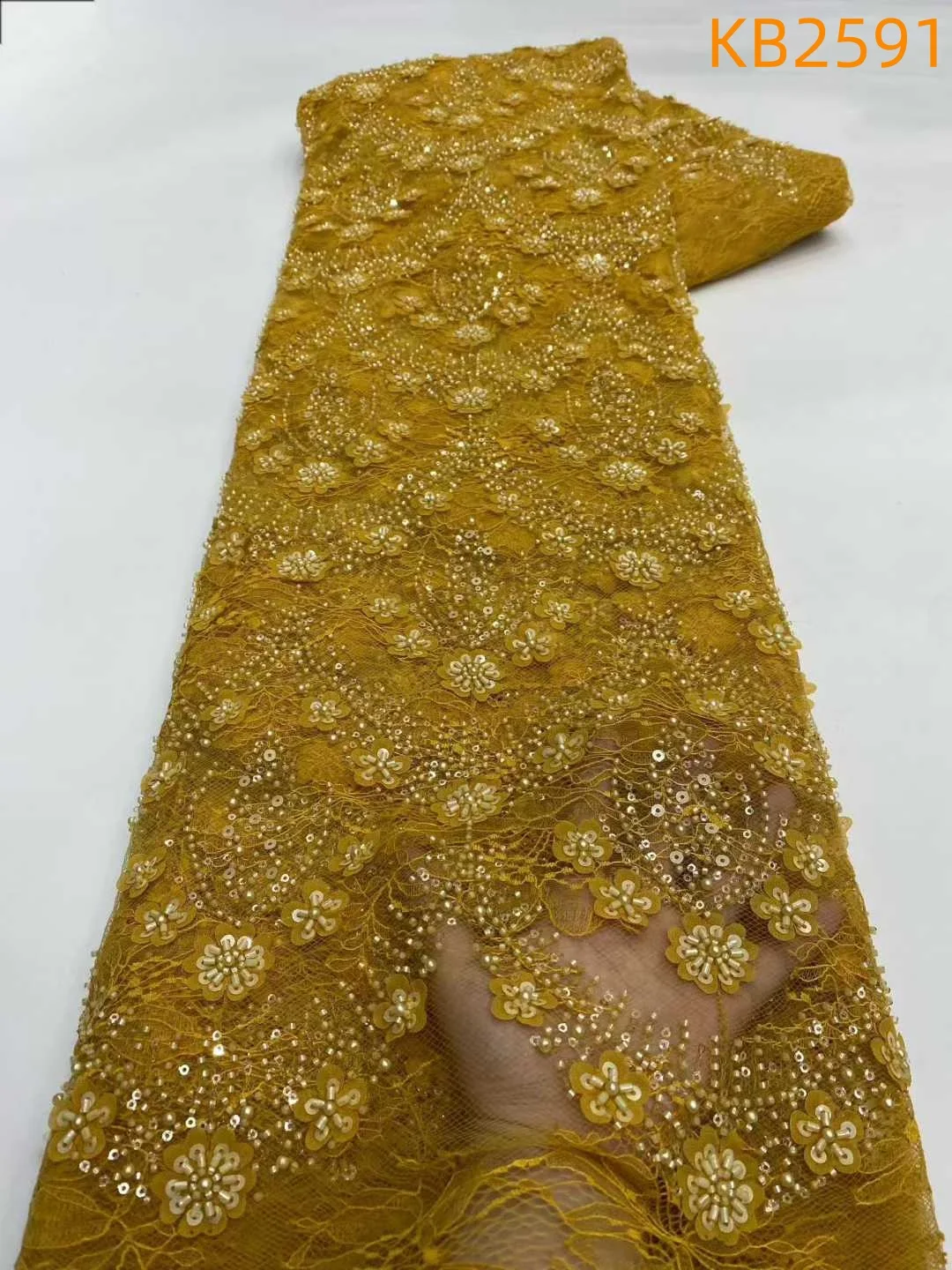 

Sky Blue Tulle Lace Fabric With Sequence Green Sequins Tulle Lace African French Lace Mesh Net For Wedding Dress Sewing KB2591