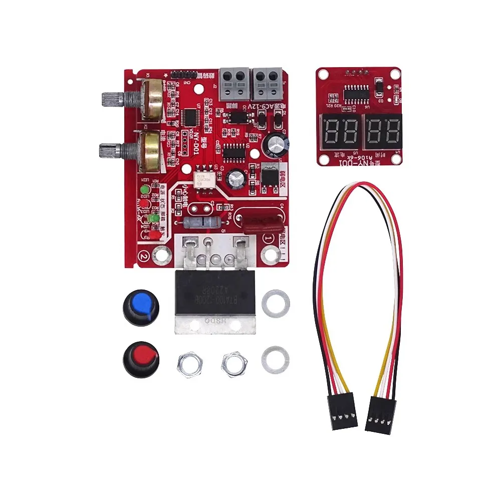 NY-D01Spot Welding Machine Control Board, Adjust Time Current Digital Display Single-chip Spot Welding Machine DIY Control Board