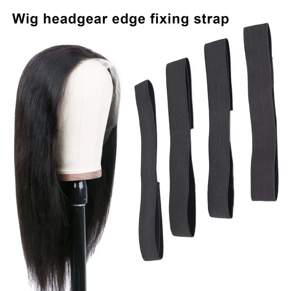 Pita pengencang Wig desain dapat diatur, pita pegangan kepala elastis Wig hitam untuk wanita 2.5/3/3, 5/4cm