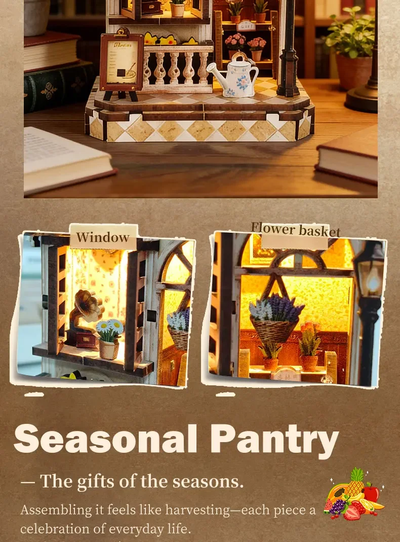 DIY Holz-Miniatur Japanische Taverne mit Beleuchtung als Geburtstagsgeschenk für Freunde, Heimdekoration und Bastelarbeiten – Detail 12