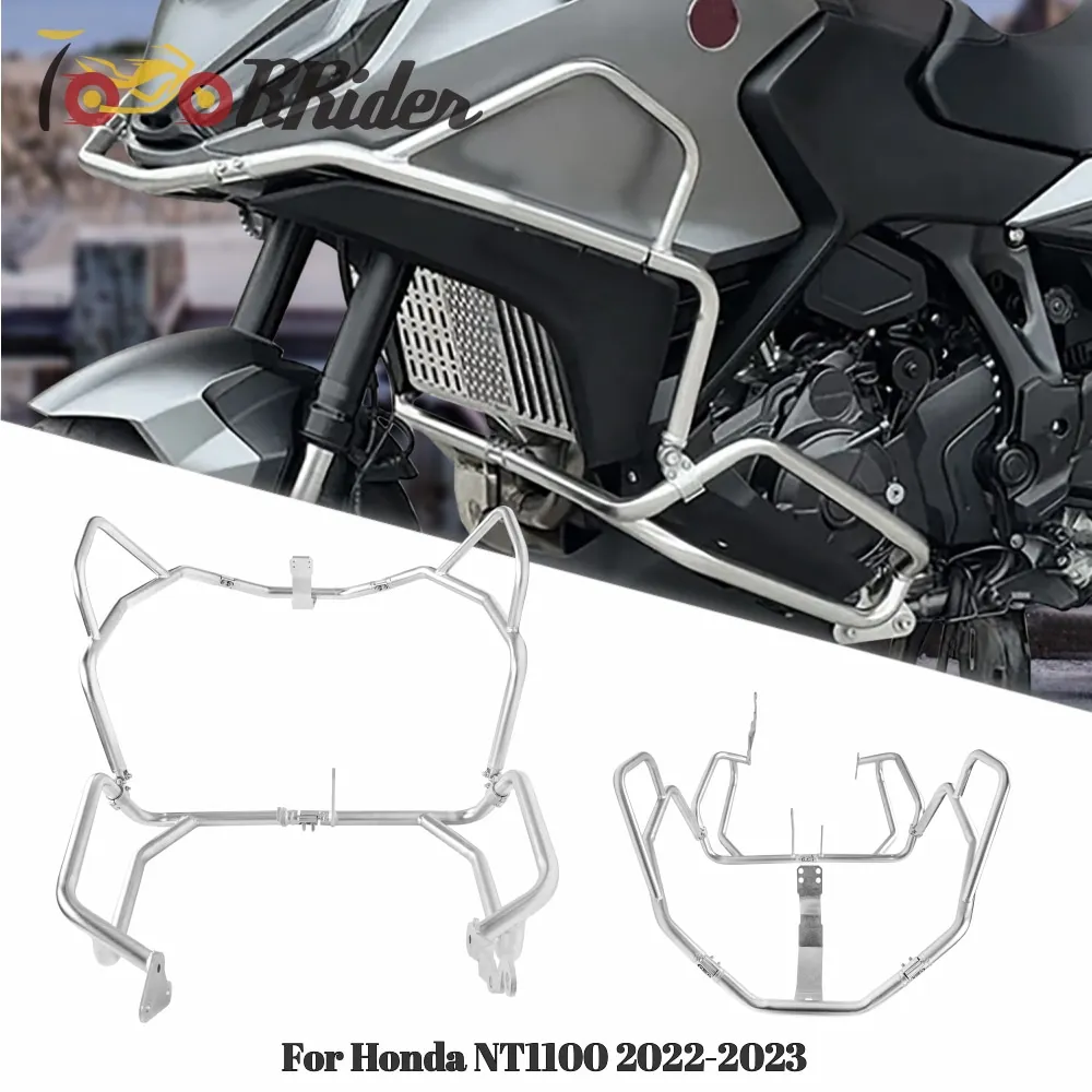 

NT 1100 Motorcycle Upper Lower Engine Guard Protector Frame Bumper Highway Crash Bar For Honda NT1100 2022 2023 Fall Protection