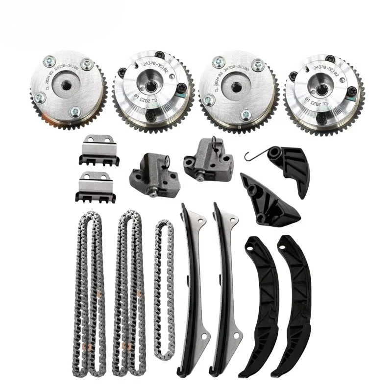 

243503C100 17 шт. комплект цепи ГРМ VVT, шестерня распределительного вала для Hyundai Sonata Santa Fe Kia Amanti Sedona 3.3L, автозапчасти, системы двигателя