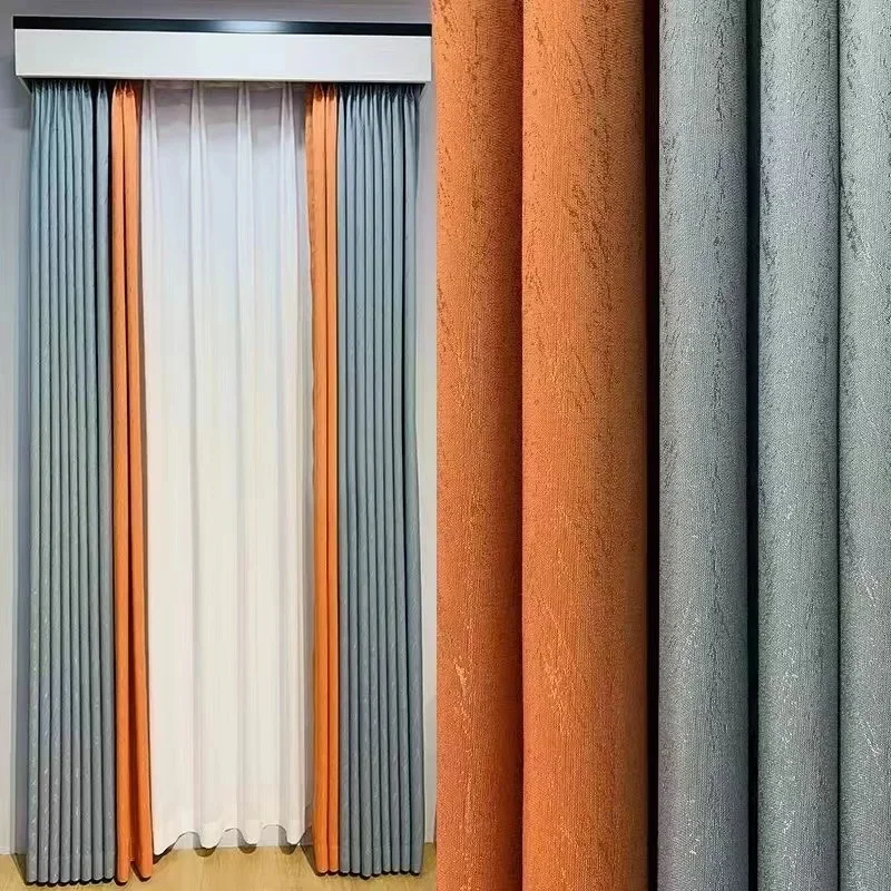 Jacquard High-precision Curtains, Bedroom Sunshade Cloth, Sun Protection, Heat Insulation and Light-proof Curtains
