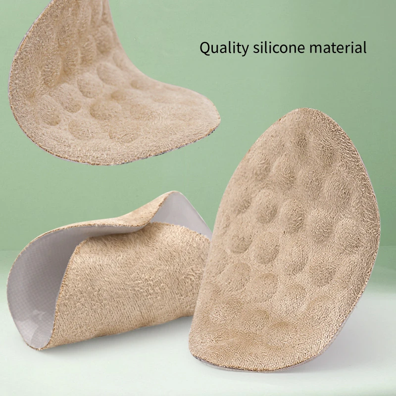 High Heels with Forefoot Pad for Silicone Wear Resistance Pad for Foot Massage Bone Particles Soft Shock-absorbing Half Size Pad