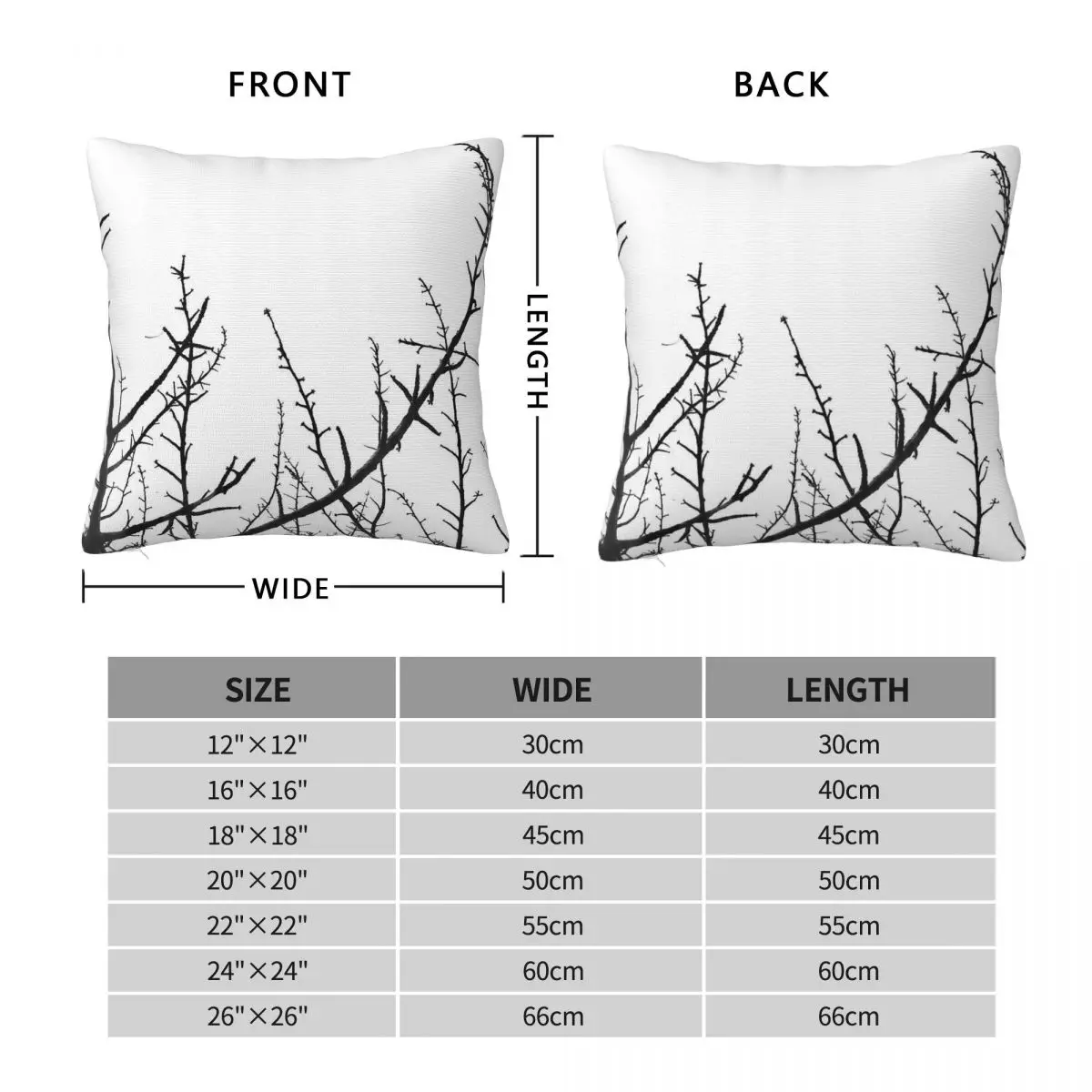 Antler Branches Pillowcase Polyester Linen Velvet Creative Zip Decorative Pillow Case Home Cushion Case