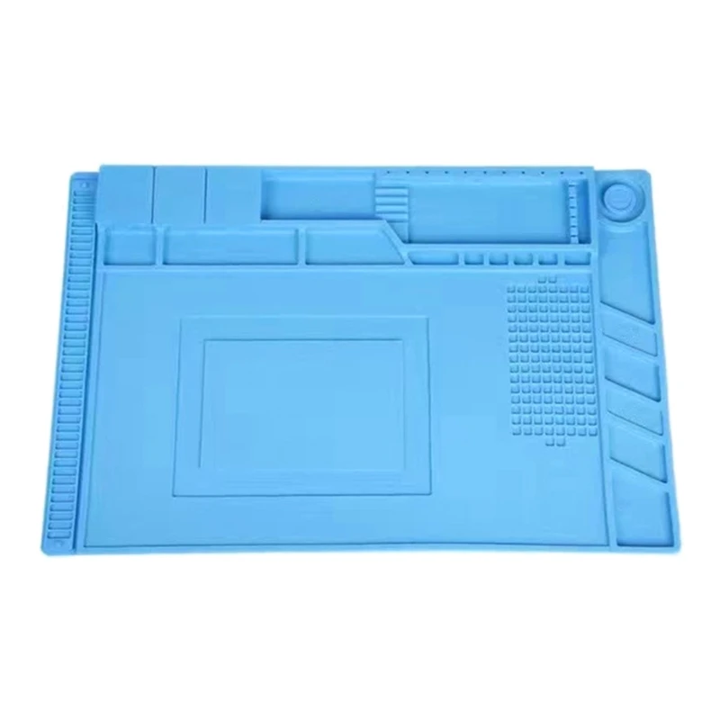 Multifunctional Soldering Mat Silicone Heat Resistant Pad for Solder Station Workbench Resists Corrosion Heat Insulation