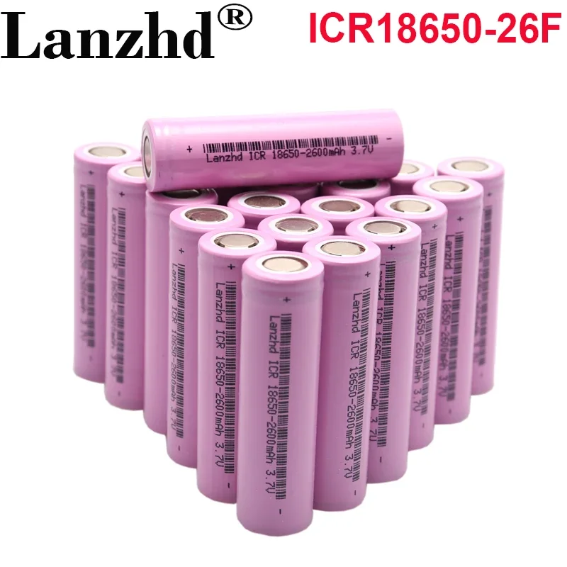 8pcs 3.7V Battery 18650 Rechargeable batteries 2600mAh lithium Li ion Battery For Flashlight Laptop LED Mobile power Bank