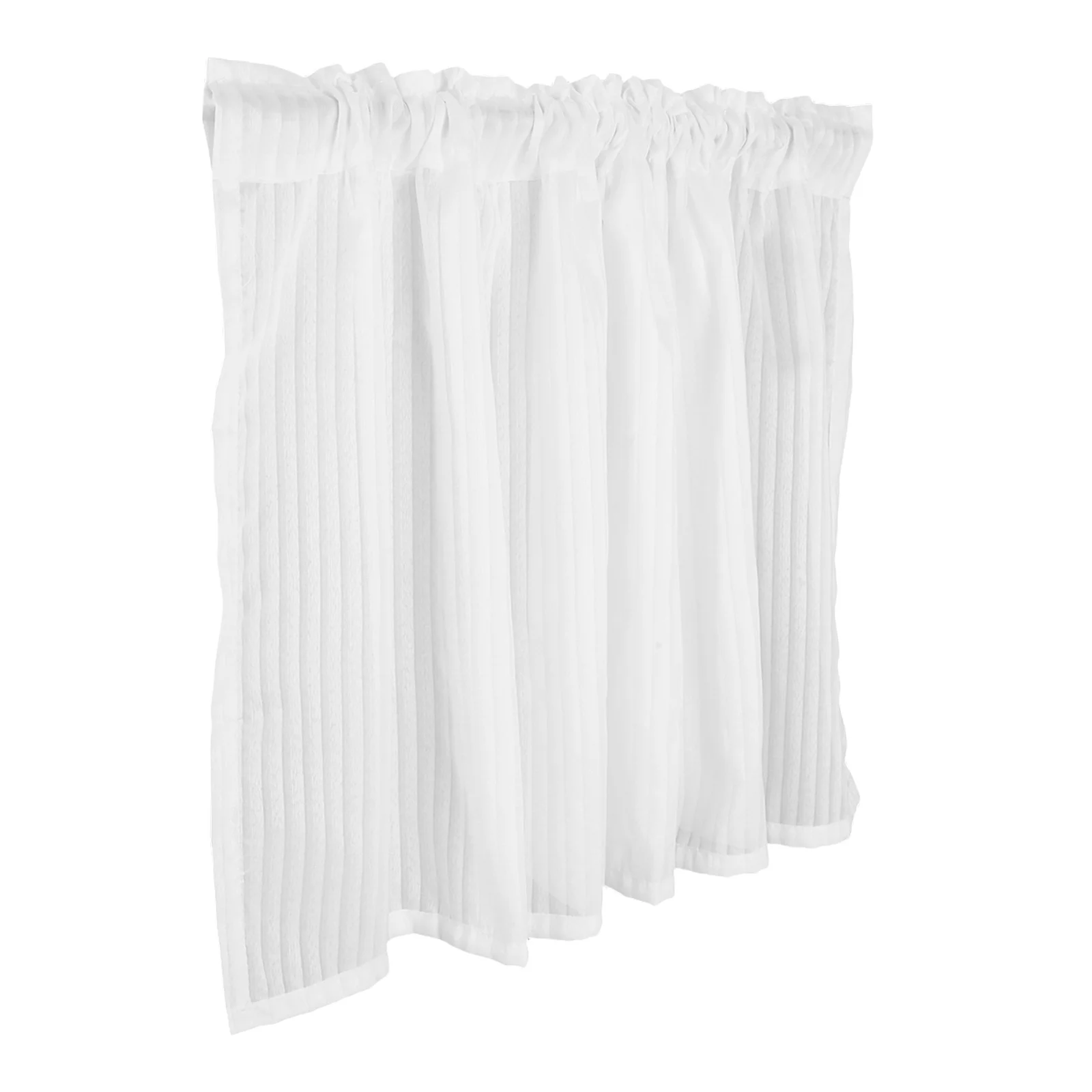 

Cafe Curtain 150x60cm Minimalist Sheer Short Window Curtains for Kitchen Cabinets Under Sink Filtering Privacy Drapes